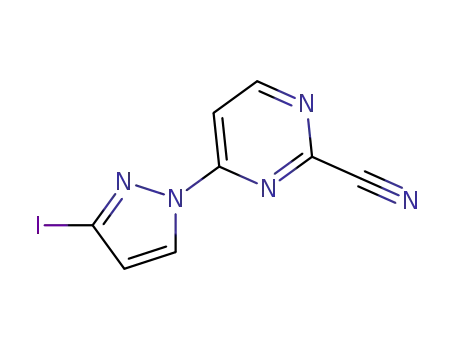 4-(3-iodo-1H-pyrazol-1-yl)pyrimidine-2-carbonitrile