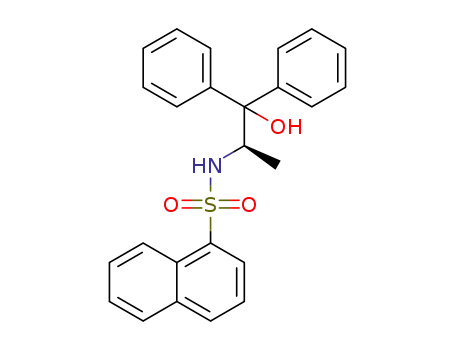 Molecular Structure of 1381993-91-4 (naphthalene-1-sulfonic acid ((R)-2-hydroxy-1-methyl-2,2-diphenyl-ethyl)-amide)