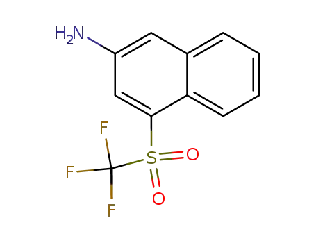 Molecular Structure of 88581-16-2 (2-Naphthalenamine, 4-[(trifluoromethyl)sulfonyl]-)