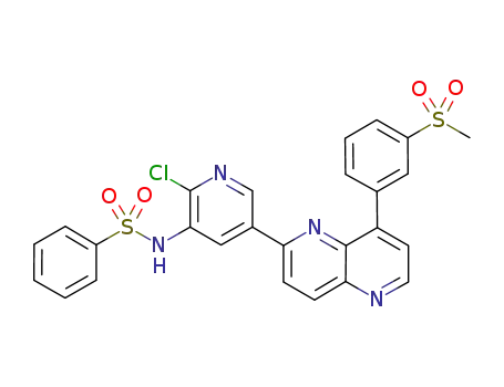 N-(2-chloro-5-{8-[3-(methylsulfonyl)phenyl]-1,5-naphthyridin-2-yl}-3-pyridinyl)benzenesulfonamide