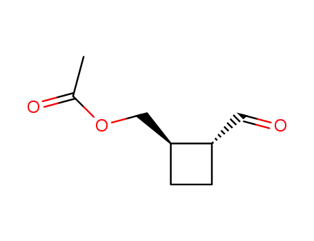 Molecular Structure of 371784-53-1 (Cyclobutanecarboxaldehyde, 2-[(acetyloxy)methyl]-, (1R,2R)- (9CI))