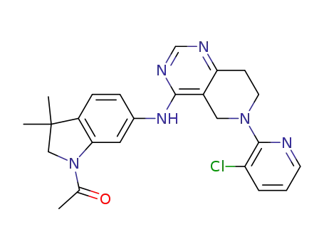 1-{6-[6-(3-chloro-pyridin-2-yl)-5,6,7,8-tetrahydro-pyrido[4,3-d]pyrimidin-4-ylamino]-3,3-dimethyl-2,3-dihydro-indol-1-yl}-ethanone