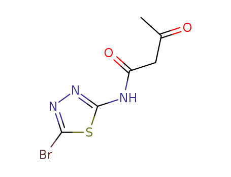 Molecular Structure of 868946-34-3 (N-(5-bromo-1,3,4-thiadiazol-2-yl)acetoacetamideb)