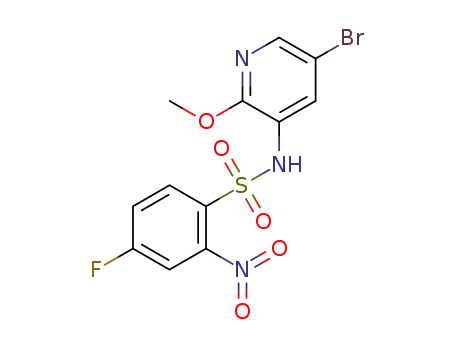 N-(5-bromo-2-methoxypyridin-3-yl)-4-fluoro-2-nitrobenzenesulfonamide