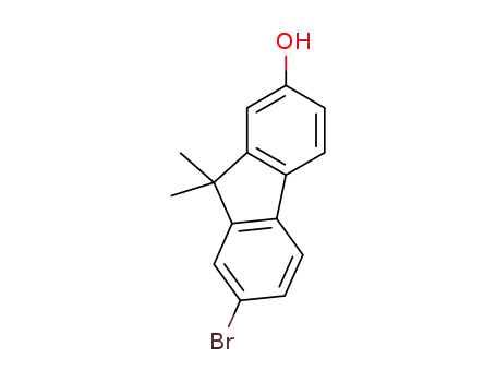 Molecular Structure of 1256619-51-8 (7-Bromo-9,9-diMethyl-2-fluorenol)
