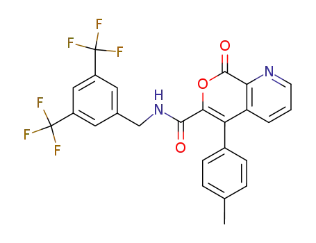 8H-Pyrano[3,4-b]pyridine-6-carboxamide,
N-[[3,5-bis(trifluoromethyl)phenyl]methyl]-5-(4-methylphenyl)-8-oxo-