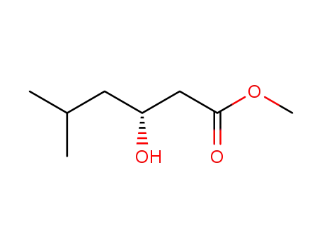 Molecular Structure of 159419-35-9 (Hexanoic acid, 3-hydroxy-5-methyl-, methyl ester, (3R)-)