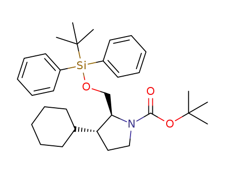 (2S,3R)-2-(tert-butyl-diphenyl-silanyloxymethyl)-3-cyclohexyl-pyrrolidine-1-carboxylic acid tert-butyl ester