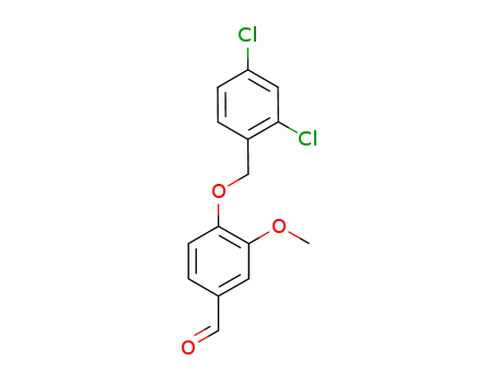 Molecular Structure of 342592-68-1 (4-(2,4-DICHLORO-BENZYLOXY)-3-METHOXY-BENZALDEHYDE)