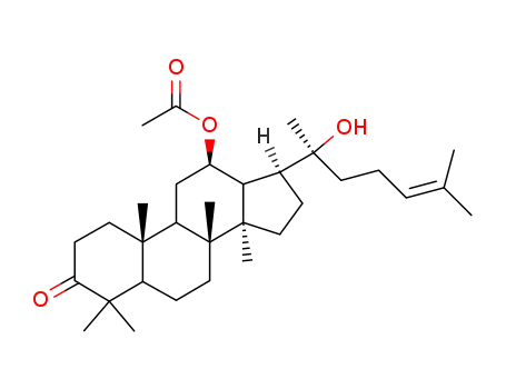 Molecular Structure of 127750-93-0 (12β-Acetoxy-20(S)-hydroxydammar-24-en-3-one)