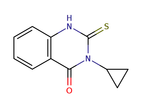 Molecular Structure of 146381-56-8 (4(1H)-Quinazolinone, 3-cyclopropyl-2,3-dihydro-2-thioxo-)