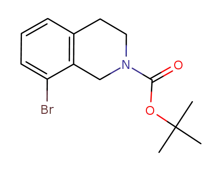 Molecular Structure of 893566-75-1 (TERT-BUTYL 8-BROMO-3,4-DIHYDROISOQUINOLINE-2(1H)-CARBOXYLATE)