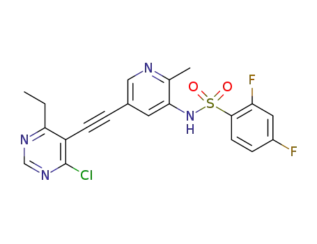 N-[5-(4-chloro-6-ethyl-pyrimidin-5-ylethynyl)-2-methyl-pyridin-3-yl]-2,4-difluoro-benzenesulfonamide