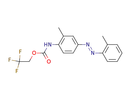 (2-methyl-4-<i>o</i>-tolylazo-phenyl)-carbamic acid-(2,2,2-trifluoro-ethyl ester)
