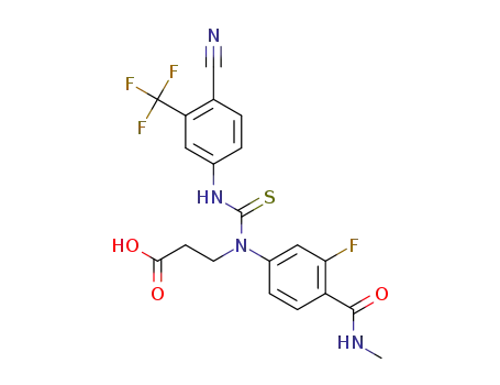 N-[4-(methylcarbamoyl)-3-fluorophenyl]-N-{[3-(trifluoromethyl)-4-cyanophenyl]thiocarbamoyl}-β-alanine
