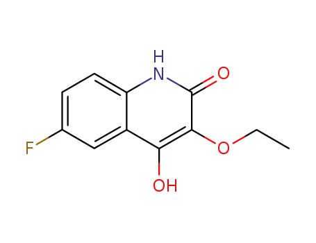 Molecular Structure of 777096-82-9 (2(1H)-Quinolinone, 3-ethoxy-6-fluoro-4-hydroxy-)