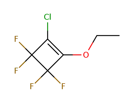 Molecular Structure of 360-13-4 (2-Chloro-3,3,4,4-tetrafluoro-1-cyclobuten-1-yl(ethyl) ether)