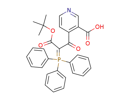Molecular Structure of 144344-66-1 (4-[2-tert-Butoxycarbonyl-2-(triphenyl-λ<sup>5</sup>-phosphanylidene)-acetyl]-nicotinic acid)