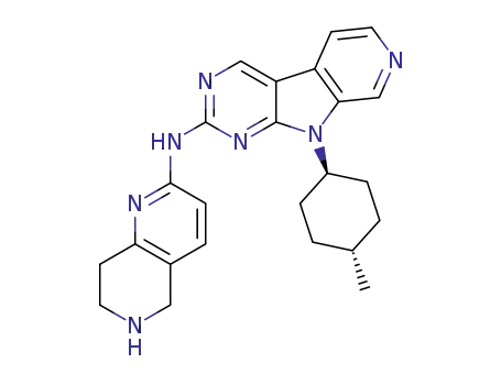 Molecular Structure of 1401033-82-6 (9-((1r,4r)-4-methylcyclohexyl)-N-(5,6,7,8-tetrahydro-1,6-naphthyridin-2-yl)-9H-pyrido[4′,3′:4,5]pyrrolo[2,3-d]pyrimidin-2-amine)