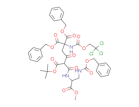 2-Benzyloxycarbonyl-5-(2-benzyloxycarbonylamino-1-methoxycarbonyl-ethylcarbamoyl)-4-oxo-2-(2,2,2-trichloro-ethoxycarbonylamino)-hexanedioic acid 1-benzyl ester 6-tert-butyl ester