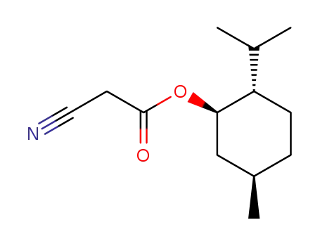 Molecular Structure of 54082-39-2 ((1R,2S,5R)-cyanoacetic acid 2-isopropyl-5-methylcyclohexyl ester)