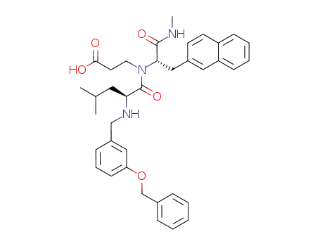 3-[[(S)-2-(3-Benzyloxy-benzylamino)-4-methyl-pentanoyl]-((S)-1-methylcarbamoyl-2-naphthalen-2-yl-ethyl)-amino]-propionic acid