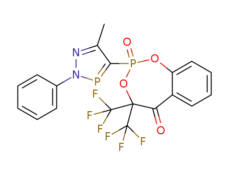 2-(5-methyl-2-phenyl-2H-1,2,3-diazaphosphol-4-yl)-2,5-dioxo-4,4-bis(trifluoromethyl)benzo[f]-1,3,2-dioxaphosphepine