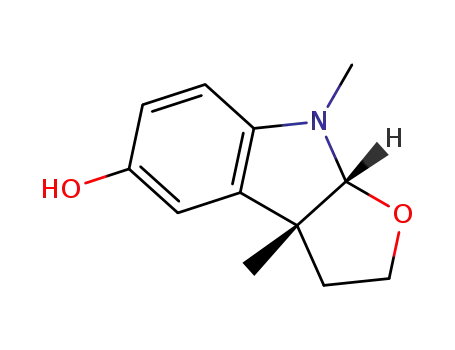 Molecular Structure of 136173-09-6 ((+)-(3aR)-3a,8-dimethyl-2,3,3a,8a-tetrahydrofuro[2,3-b]indol-5-ol)