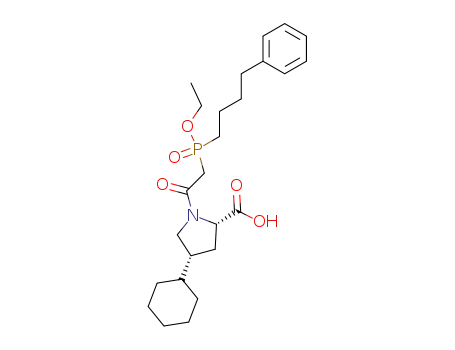 (2S,4R)-4-Cyclohexyl-1-{2-[ethoxy-(4-phenyl-butyl)-phosphinoyl]-acetyl}-pyrrolidine-2-carboxylic acid