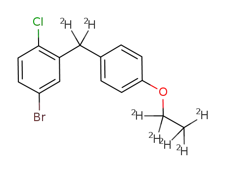 4-bromo-1-chloro-2-((4-(ethoxy-d5)phenyl)methyl-d2)benzene