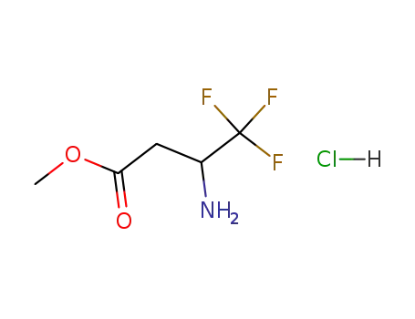 Molecular Structure of 169605-23-6 (Methyl 3-amino-4,4,4-trifluorobutyrate hydrochloride)