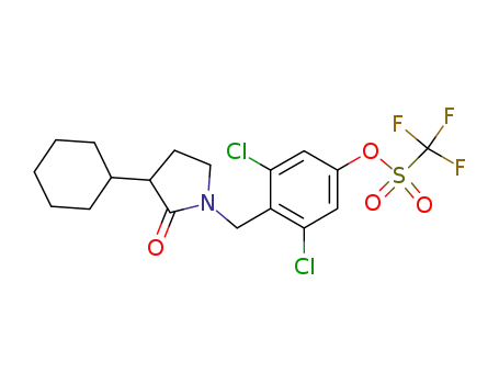 trifluoro-methanesulfonic acid 3,5-dichloro-4-(3-cyclohexyl-2-oxo-pyrrolidin-1-ylmethyl)-phenyl ester