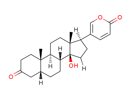 5-[(5R,8R,9S,10S,13R,14S,17S)-14-hydroxy-10,13-dimethyl-3-oxo-2,4,5,6,7,8,9,11,12,15,16,17-dodecahydro-1H-cyclopenta[a]phenanthren-17-yl]pyran-2-one cas  4029-65-6