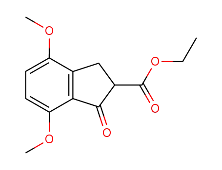 Molecular Structure of 81664-67-7 (1H-Indene-2-carboxylic acid, 2,3-dihydro-4,7-dimethoxy-1-oxo-, ethyl
ester)