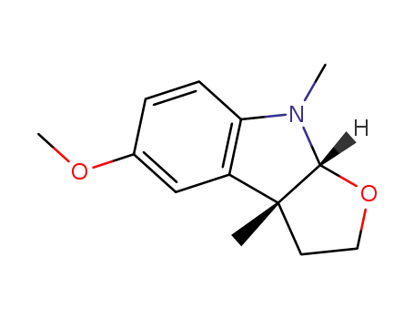 Molecular Structure of 136173-08-5 ((3aR,8aR)-5-methoxy-3a,8-dimethyl-3,3a,8,8a-tetrahydro-2H-furo[2,3-b]indole)