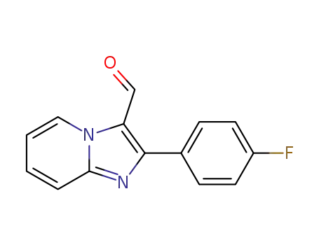 Molecular Structure of 425658-37-3 (2-(4-FLUORO-PHENYL)-IMIDAZO[1,2-A]PYRIDINE-3-CARBALDEHYDE)