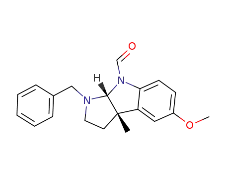 1-benzyl-5-methoxy-3a-methyl-2,3,3a,8a-tetrahydro-1<i>H</i>-pyrrolo[2,3-<i>b</i>]indole-8-carbaldehyde