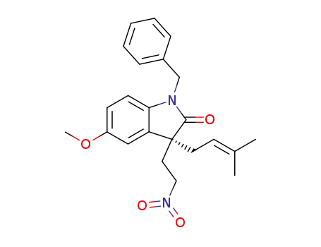 (S)-1-benzyl-3-(3-methylbut-2-enyl)-5-methoxy-3-(2-nitroethyl)-2-oxindole
