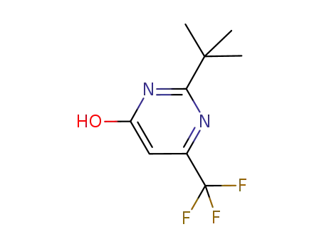 Molecular Structure of 193610-95-6 (2-(1,1-DIMETHYLETHYL)-6-(TRIFLUOROMETHYL)-4(1H)-PYRIMIDINONE)