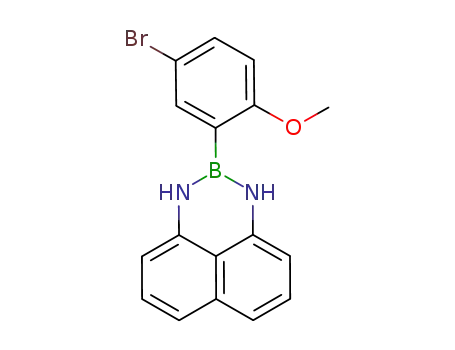 Molecular Structure of 927384-45-0 (4-bromo-2-(2,3-dihydro-1H-naphtho[1,8-de]-1,3,2-diazaborinyl)-1-methoxybenzene)