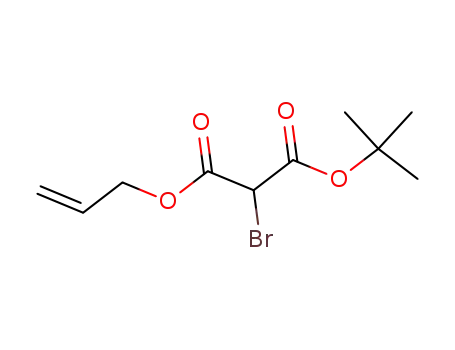 Molecular Structure of 98015-38-4 (Propanedioic acid, bromo-, 1,1-dimethylethyl 2-propenyl ester)