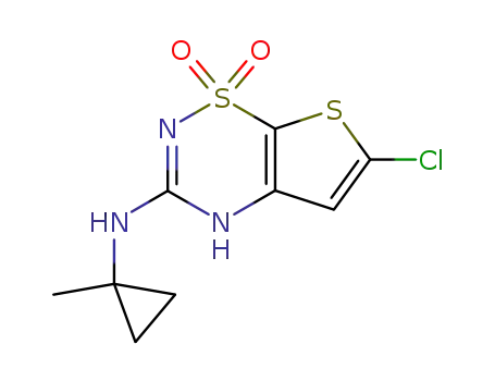 8-chloro-N-(1-methylcyclopropyl)-2,2-dioxo-2$l^{6},9-dithia-3,5-diazab icyclo[4.3.0]nona-3,7,10-trien-4-amine