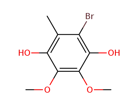 Molecular Structure of 34417-79-3 (1,4-Benzenediol, 2-bromo-5,6-dimethoxy-3-methyl-)