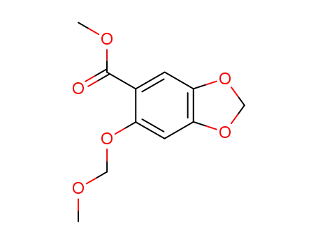 Molecular Structure of 422566-45-8 (6-methoxymethoxy-benzo[1,3]dioxole-5-carboxylic acid methyl ester)