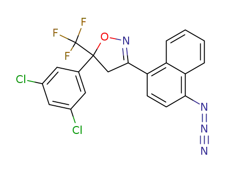 Molecular Structure of 1234382-23-0 (3-(4-azido-naphthalen-1-yl)-5-(3,5-dichloro-phenyl)-5-trifluoromethyl-4,5-dihydro-isoxazole)