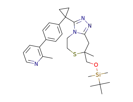 8-({[tert-butyl(dimethyl)silyl]oxy}methyl)-8-methyl-3-{1-[4-(2-methylpyridin-3-yl)phenyl]cyclopropyl}-5,6,8,9-tetrahydro[1,2,4]triazolo[4,3-d][1,4]thiazepine