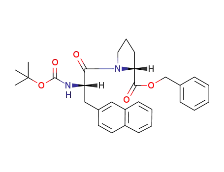 D-Proline, N-[(1,1-dimethylethoxy)carbonyl]-3-(2-naphthalenyl)-L-alanyl-,
phenylmethyl ester