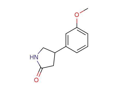 Molecular Structure of 38175-34-7 (4-(3'-Methoxyphenyl)-2-pyrrolidinone)