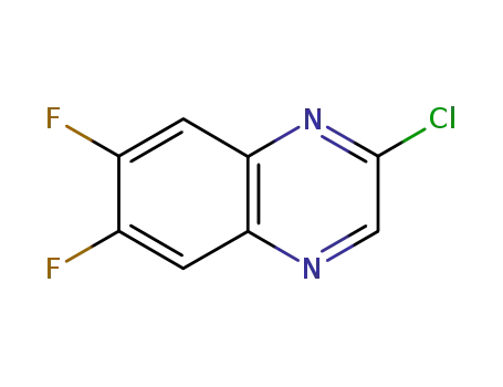 Molecular Structure of 143007-15-2 (2-chloro-6,7-difluoroquinoxaline)