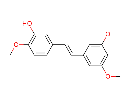 Molecular Structure of 108957-73-9 (5-[(E)-2-(3,5-dimethoxyphenyl)ethenyl]-2-methoxy-phenol)